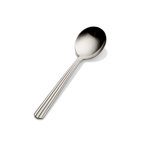 Bon Chef S1601 6.27" Bouillon Spoon With 18/8 Stainless Grade, Britany Pattern-cityfoodequipment.com
