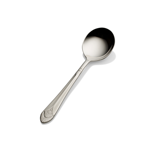 Bon Chef S1701 6.29" Bouillon Spoon With 18/8 Stainless Grade, Nile Pattern-cityfoodequipment.com