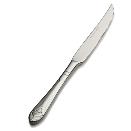 Bon Chef S1715 European Steak Knife W/ Solid Handle, Nile, 18/10 Stainless-cityfoodequipment.com