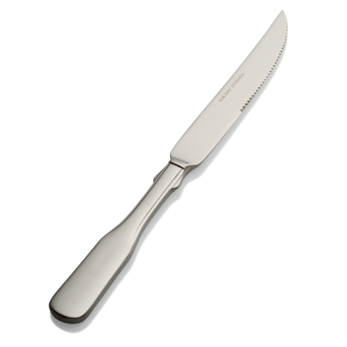 Bon Chef S1915 European Steak Knife W/ Solid Handle, Liberty, 18/10 Stainless-cityfoodequipment.com