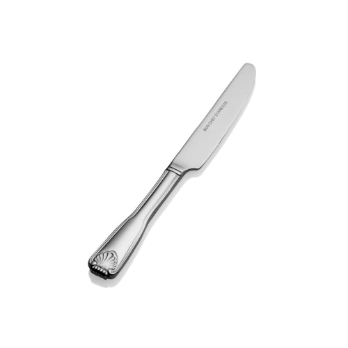 Bon Chef S2017 European Butter Knife W/ Solid Handle, Shell, 18/10 Stainless-cityfoodequipment.com