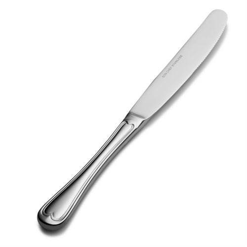 Bon Chef S612 European Dinner Knife W/ Solid Handle, Victoria, 18/10 Stainless-cityfoodequipment.com