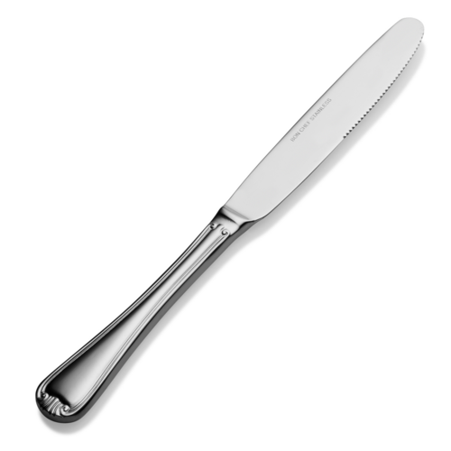 Bon Chef S912 European Dinner Knife W/ Solid Handle, Renoir, 18/10 Stainless-cityfoodequipment.com