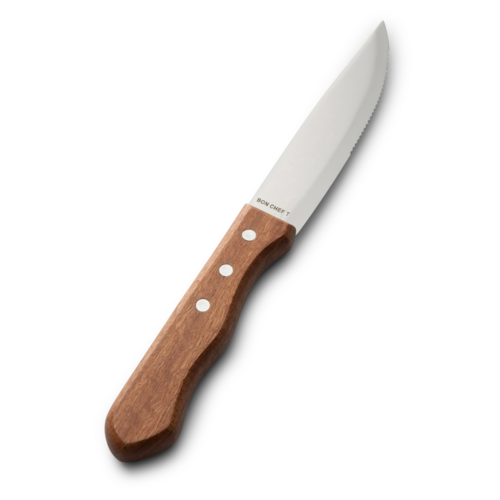 Bon Chef S937 Steak Knife W/ Pointed Tip, Dark Wood Handle-cityfoodequipment.com