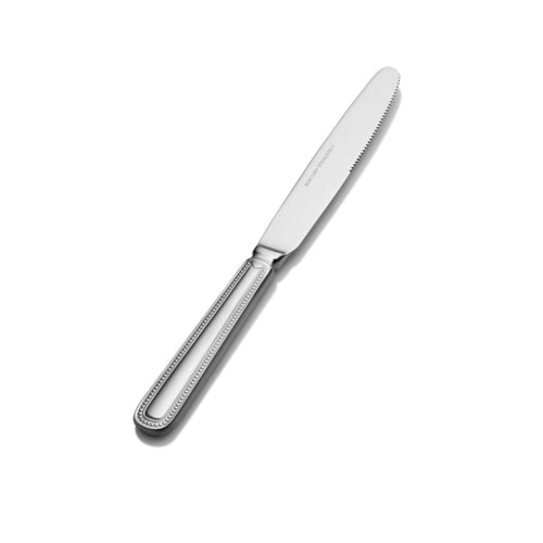 Bon Chef SBS3312 European Dinner Knife, Solid Handle, Sombrero Brush Finish, Stainless-cityfoodequipment.com