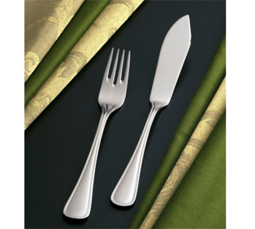 Bon Chef SBS317 7 1/4" Fish Fork With 18/0 Stainless Grade, Tuscany Pattern-cityfoodequipment.com