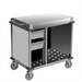 Cadco CBC-SDCX 40 1/2" Mobile Demo/sampling Cart W/ (2) Drawers - Stainless Steel, 120v-cityfoodequipment.com