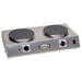 Cadco CDR-2C 21 1/4" Electric Hot Plate w/ (2) Burners & Infinite Controls, 120v-cityfoodequipment.com