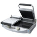 Cadco CPG-20 Double Commercial Panini Press W/ Ceramic Grooved & Smooth Plates, 208-240v/1ph-cityfoodequipment.com