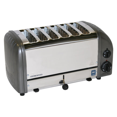 Cadco CTW-6M(220) Slot Toaster W/ 6 Slice Capacity & 1"W Product Opening - 220v-cityfoodequipment.com
