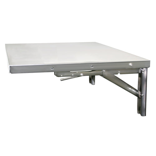Cadco FUS-1L 22" Left Flip Up Outer Shelf For Cadco Carts - Factory Installed, Stainless Steel-cityfoodequipment.com