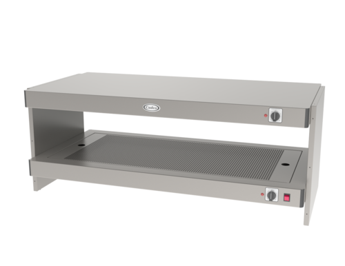 Cadco PGW-15 52"W Self Service Countertop Heated Display Shelf - (2) Shelves, 120v-cityfoodequipment.com