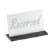 Cal-Mil 956-10 "Reserved" Table Sign - 3" x 5", Silver-cityfoodequipment.com