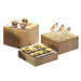 Cal-Mil 432-3-60 12" Square Bamboo Cube Riser, 3" High-cityfoodequipment.com