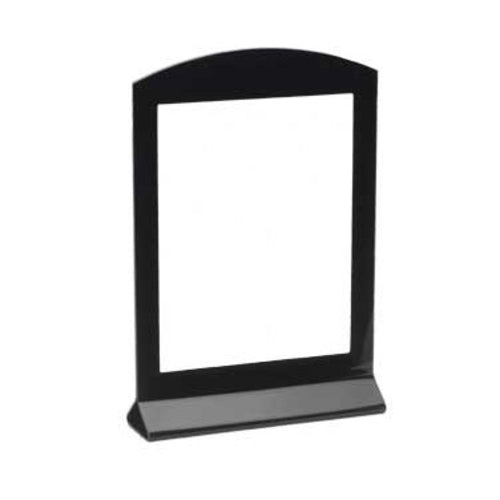 Cal-Mil 654 Tabletop Menu Card Holder - 4" x 6", Acrylic, Black-cityfoodequipment.com