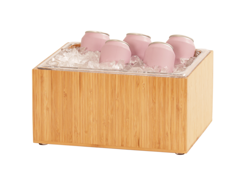 Cal-Mil 475-10-60 Rectangular Ice Housing - 12"L x 10"W x 6 1/2"H, Bamboo-cityfoodequipment.com