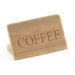 Cal-Mil 606-1 "Coffee" Table Sign - 2" x 3", Bamboo-cityfoodequipment.com