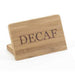 Cal-Mil 606-2 "Decaf" Table Sign - 2" x 3", Bamboo-cityfoodequipment.com