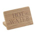 Cal-Mil 606-3 "Hot Water" Table Sign - 2" x 3", Bamboo-cityfoodequipment.com