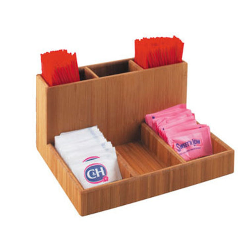 Cal-Mil 796-60 Coffee Condiment Center w/ Bamboo Finish, 9 x 5 1/2 x 4" High-cityfoodequipment.com