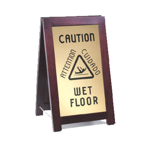 Cal-Mil 851-WET Wet Floor Sign w/ Wood Frame, 12 x 4 x 20" High-cityfoodequipment.com