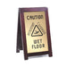 Cal-Mil 851-WET Wet Floor Sign w/ Wood Frame, 12 x 4 x 20" High-cityfoodequipment.com
