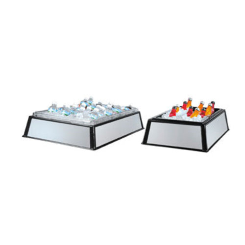 Cal-Mil 463-18-13 Rectangular Ice Housing - 26"L x 18"W x 6"H, Black-cityfoodequipment.com