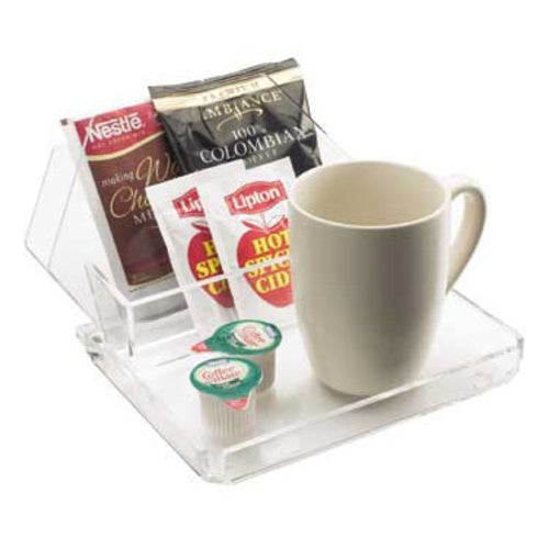Cal-Mil 490-12 Coffee Amenity Tray - 9 1/2" x 7 1/2", Acrylic, Clear-cityfoodequipment.com