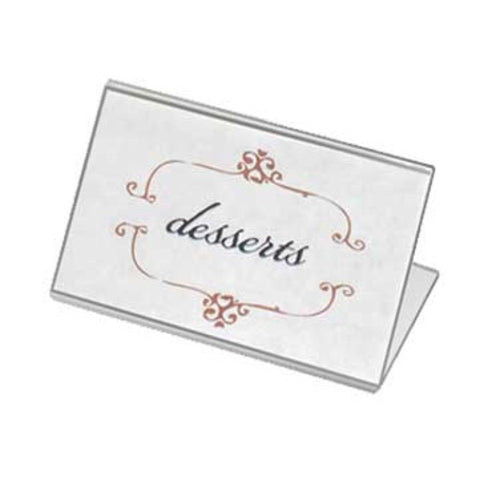 Cal-Mil 509 Tabletop Menu Card Holder - 2" x 3 1/2", Acrylic-cityfoodequipment.com