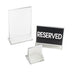 Cal-Mil 537 Tabletop Menu Card Holder - 4" x 8", Acrylic-cityfoodequipment.com