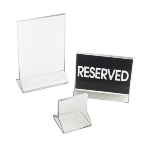 Cal-Mil 538 Tabletop Menu Card Holder - 5" x 7", Acrylic-cityfoodequipment.com