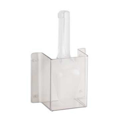 Cal-Mil 623 Wall-Mount Scoop Guard w/ 6 oz Scoop - Polycarbonate, Clear-cityfoodequipment.com