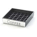 Cal-Mil 632-1 4" Square Coffee Engraved Drip Tray, Black w/ Silver Trim-cityfoodequipment.com