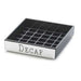 Cal-Mil 632-2 4" Square Decaf Engraved Drip Tray, Black w/ Silver Trim-cityfoodequipment.com