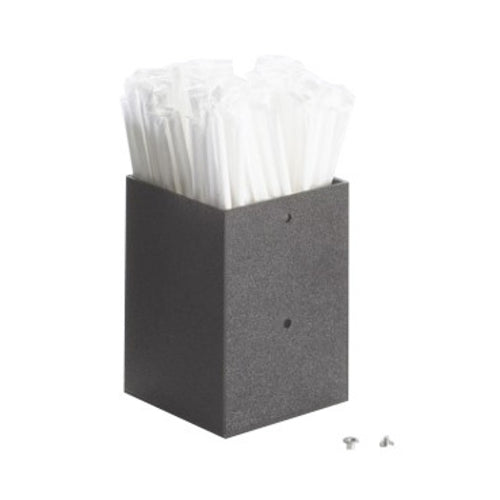 Cal-Mil 787-13 1 Compartment Straw Holder - 4 1/4" x 4 1/4" x 6", Clear-cityfoodequipment.com
