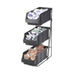 Cal-Mil 841 Condiment Organizer w/ (3) Bins - Black-cityfoodequipment.com