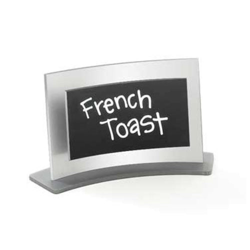 Cal-Mil 891 Write On Tabletop Menu Card - 2 1/2" x 3", Silver-cityfoodequipment.com