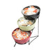 Cal-Mil C1222-8 Tiered Bowl Rack w/ Black Frame & (3) 8" Rings-cityfoodequipment.com