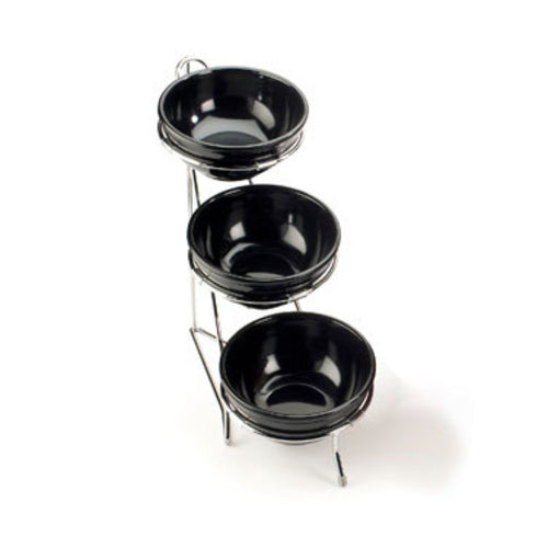 Cal-Mil C1223-8 Tiered Bowl Rack w/ Chrome Frame & (3) 8" Rings-cityfoodequipment.com