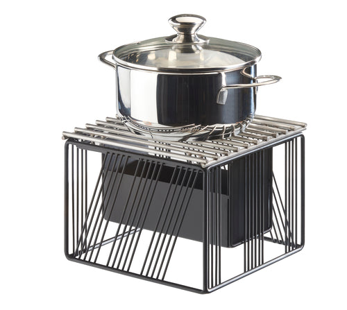 Cal-Mil 4106-13 10" Square Chafer Alternative - 7 1/2"H, Wire, Black-cityfoodequipment.com