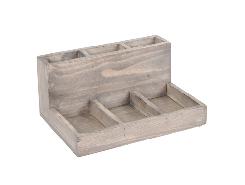 Cal-Mil 796-110 Condiment Organizer w/ (6) Bins - Gray Wash-cityfoodequipment.com
