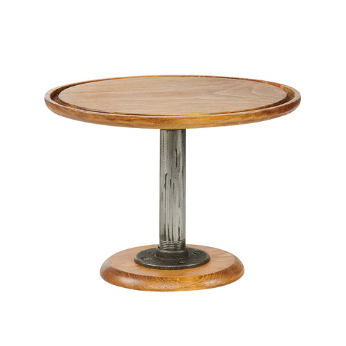 Cal-Mil 4310-9-99 12 3/4" Round Cake Stand - 9"H, Reclaimed Wood-cityfoodequipment.com