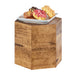 Cal-Mil 435-11-99 Hexagon Display Riser - 12"D x 11"H, Rustic Pine-cityfoodequipment.com