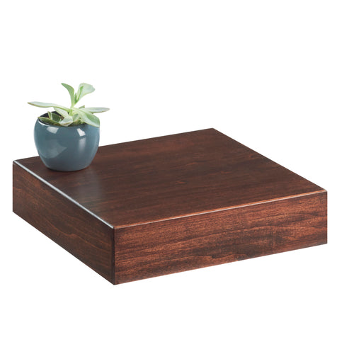 Cal-Mil 432-3-78 12" Square Display Riser - 3 1/4"H, Walnut-cityfoodequipment.com
