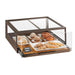 Cal-Mil 3930-84 1 Drawer Pastry Display Case - 24"L x 24"W x 10 1/8"H, Plastic Case, Bronze Frame-cityfoodequipment.com
