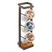 Cal-Mil 3912-84 6 3/4" Round Condiment Flatware Display w/ (3) Cutouts, Bronze-cityfoodequipment.com