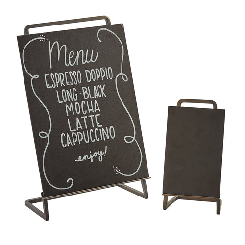 Cal-Mil 3919-811-84 Rectangular Write On Sign, 8" x 2 1/2" x 8 3/4", Bronze-cityfoodequipment.com