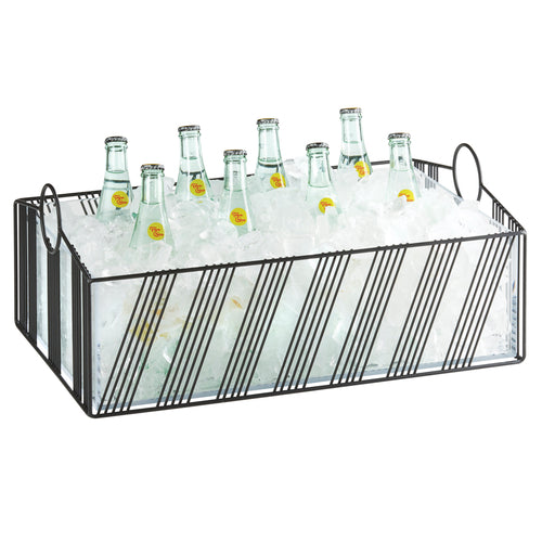 Cal-Mil 41115-12-13 Rectangular Ice Housing - 21"L x 13 1/4"W x 8 1/8"H, Wire, Black-cityfoodequipment.com