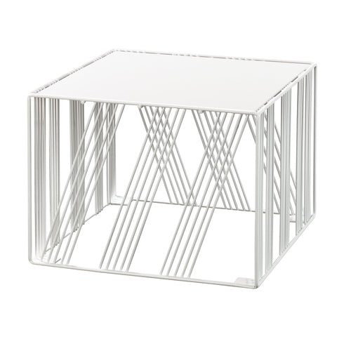 Cal-Mil 432-9-15 12" Square Portland Riser - 9"H, Wire, White-cityfoodequipment.com