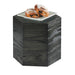 Cal-Mil 435-11-87 12" Hexagon Display Riser - 11"H, Oak, Black-cityfoodequipment.com
